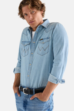 MUŠKARCI - Košulje - Wrangler Western traper košulja - Dugi rukavi - Plava
