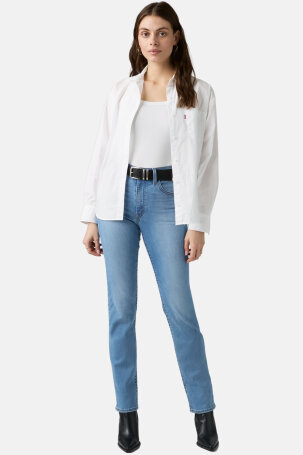 ŽENE - Traperice - Levi's 722 Highrise Slim traperice - Plava - Slim