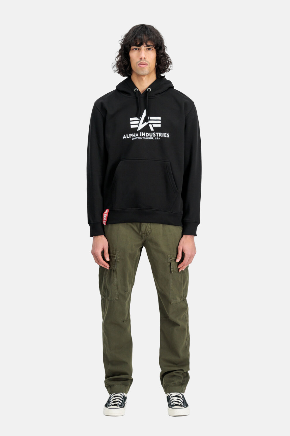 MUŠKARCI - Majice - Alpha Industries Basic majica - Dugi rukavi - Crna