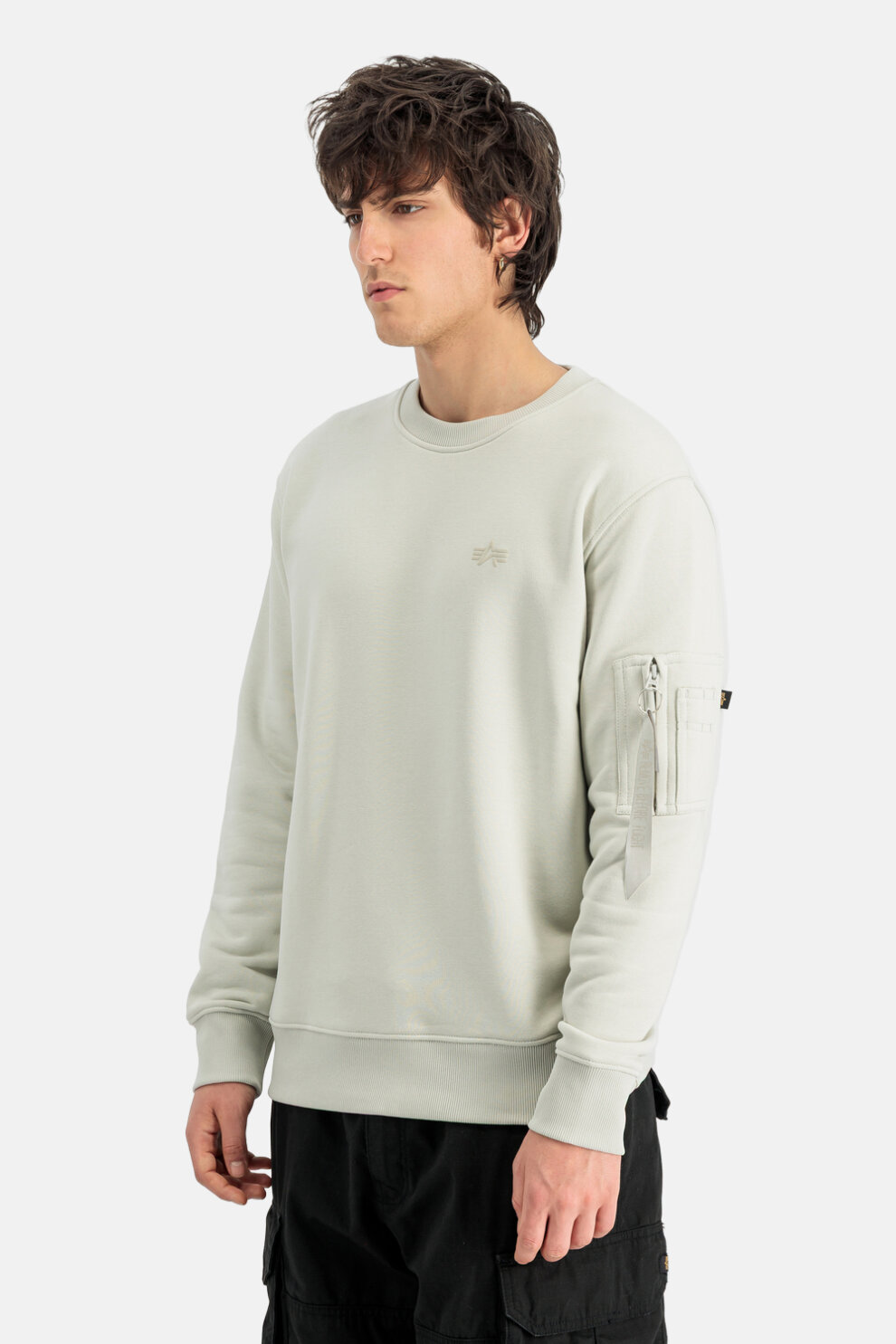 MUŠKARCI - Majice - Alpha Industries majica - Dugi rukavi - Bijela