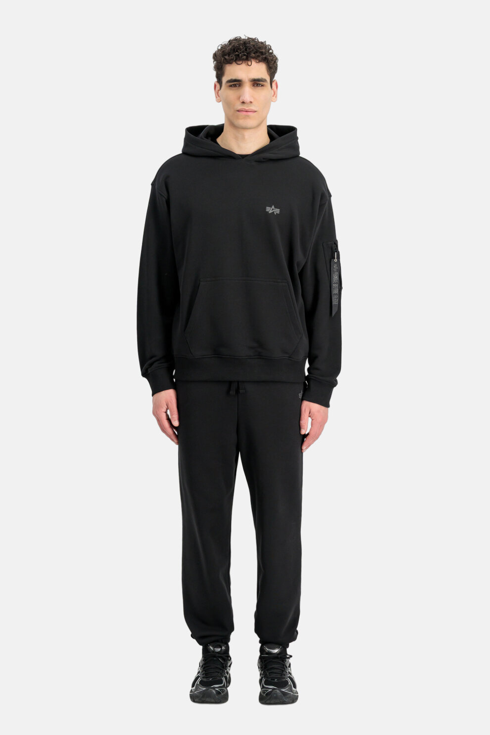 MUŠKARCI - Majice - Alpha Industries majica - Dugi rukavi - Crna