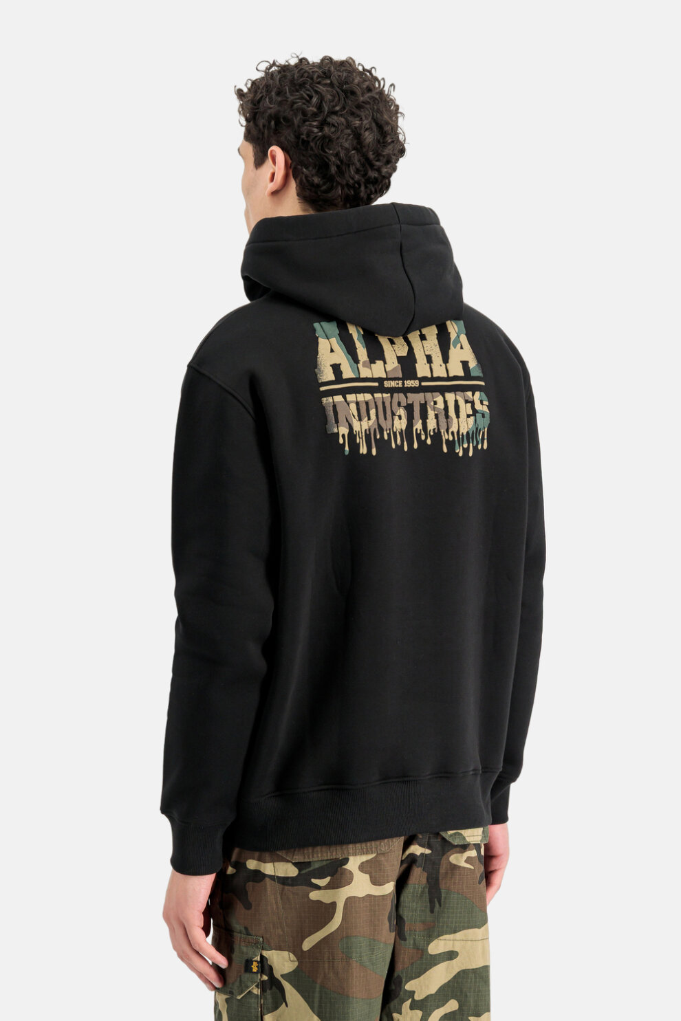 MUŠKARCI - Majice - Alpha Industries majica - Dugi rukavi - Crna