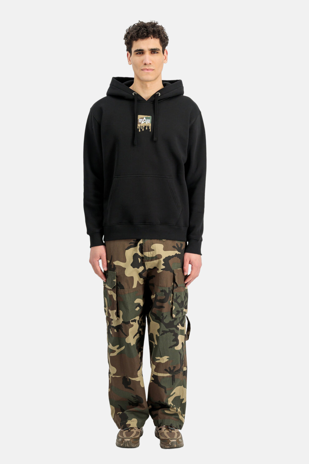 MUŠKARCI - Majice - Alpha Industries majica - Dugi rukavi - Crna