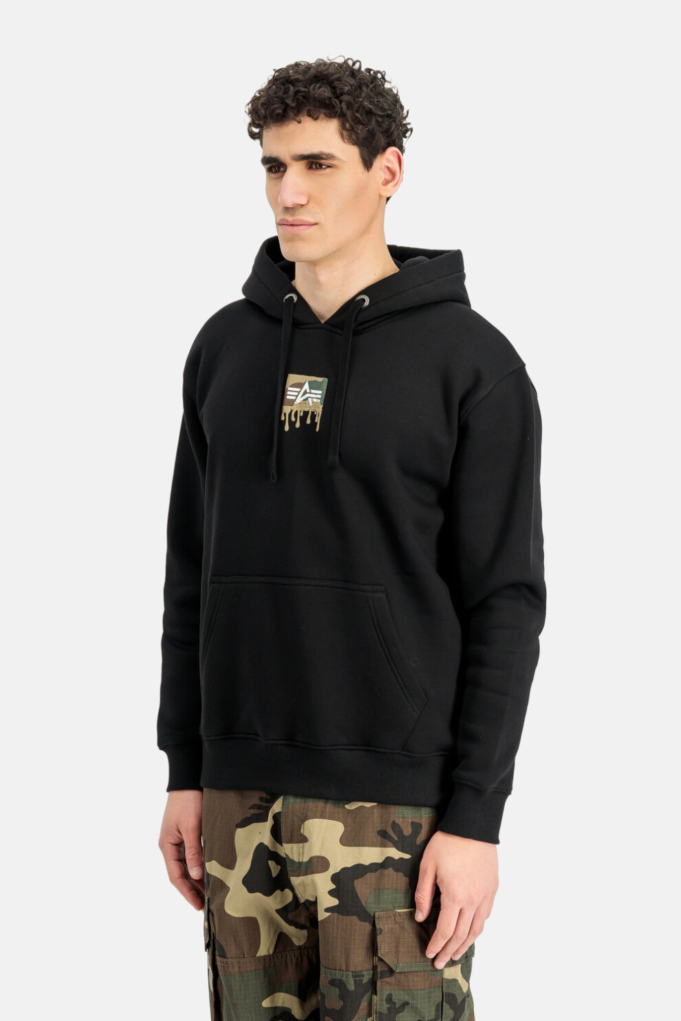 MUŠKARCI - Majice - Alpha Industries majica - Dugi rukavi - Crna