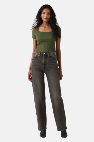ŽENE - Traperice - Levi's Ribcage Full Length traperice - Siva - Straight