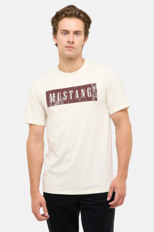 MUŠKARCI - Majice - Mustang Austin majica - Kratki rukavi - Bijela