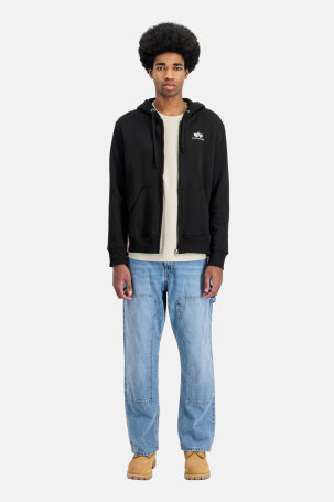 MUŠKARCI - Traperice - Alpha Industries Basic SL Zip majica - Crna