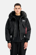 MUŠKARCI - Jakne i kaputi - Alpha Industries 45/P Hooded Custom Bomber jakna - Jakne - Crna