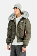 MUŠKARCI - Jakne i kaputi - Alpha Industries 45/P Hooded Custom Bomber jakna - Jakne - Zelena
