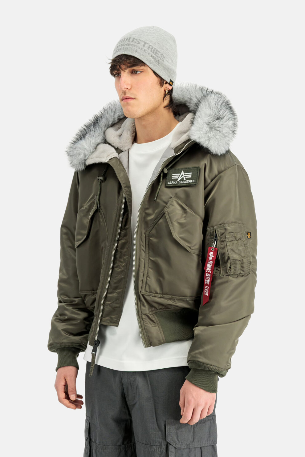 MUŠKARCI - Jakne i kaputi - Alpha Industries 45/P Hooded Custom Bomber jakna - Jakne - Zelena