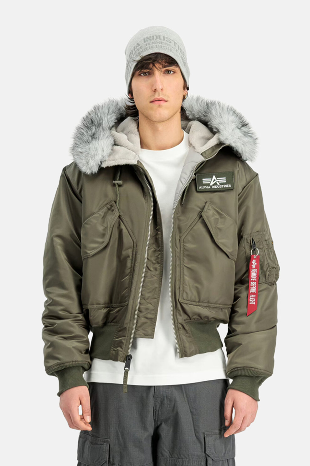 MUŠKARCI - Jakne i kaputi - Alpha Industries 45/P Hooded Custom Bomber jakna - Jakne - Zelena