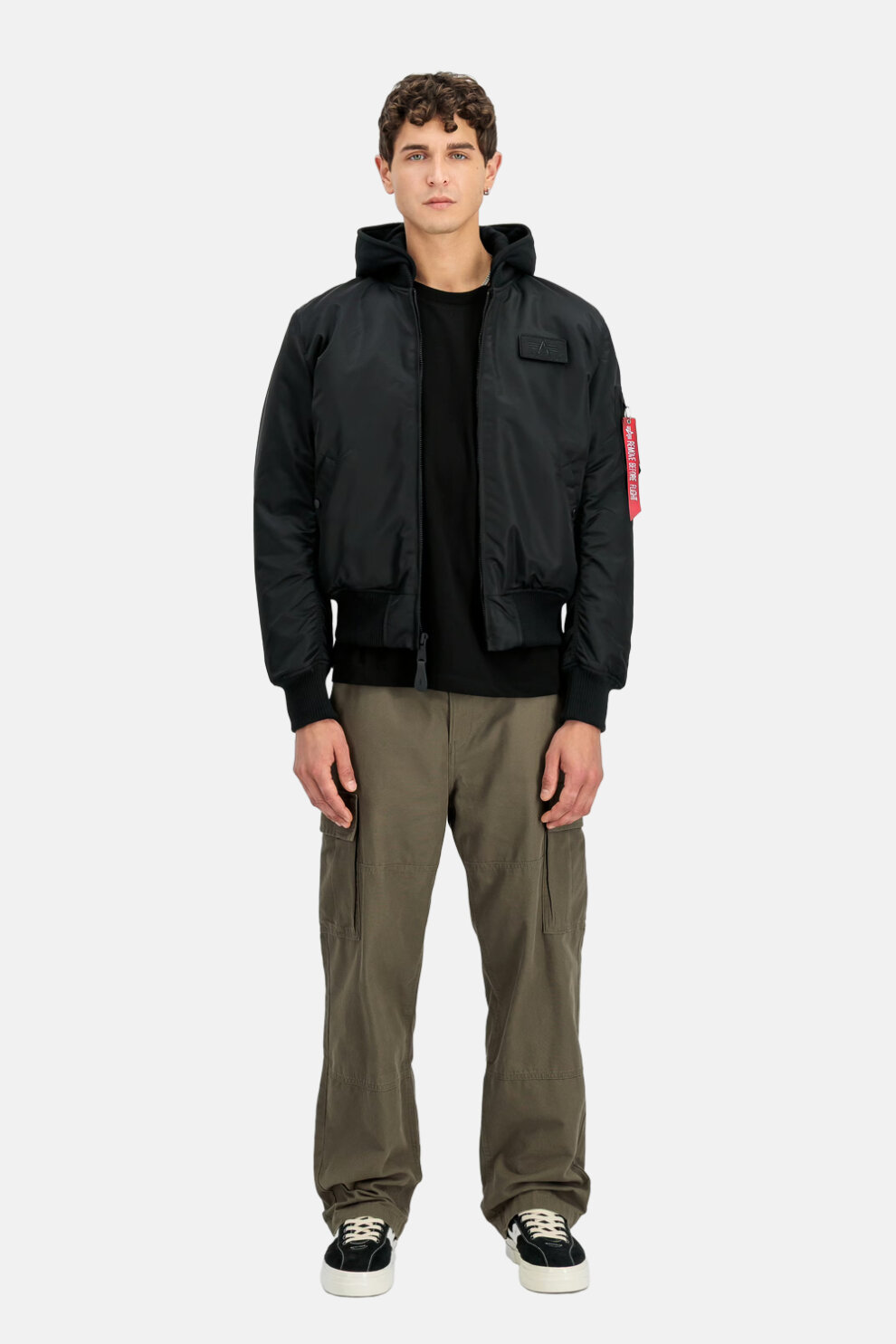MUŠKARCI - Jakne i kaputi - Alpha Industries MA-1 Zip Hood Backprint Bomber SF jakna - Jakne - Crna