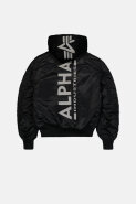 MUŠKARCI - Jakne i kaputi - Alpha Industries MA-1 Zip Hood Backprint Bomber SF jakna - Jakne - Crna