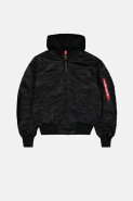 MUŠKARCI - Jakne i kaputi - Alpha Industries MA-1 Zip Hood Backprint Bomber SF jakna - Jakne - Crna