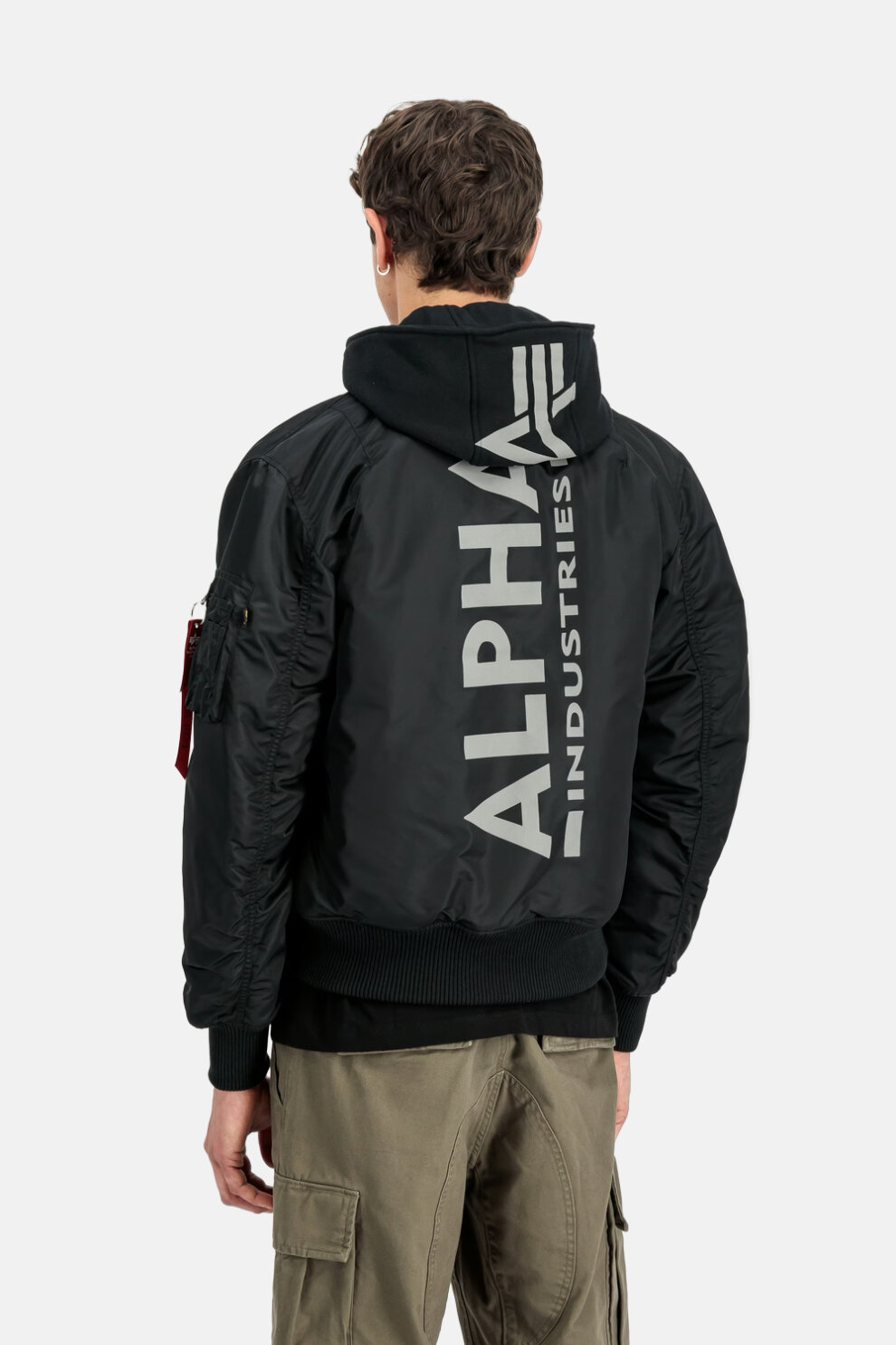 MUŠKARCI - Jakne i kaputi - Alpha Industries MA-1 Zip Hood Backprint Bomber SF jakna - Jakne - Crna