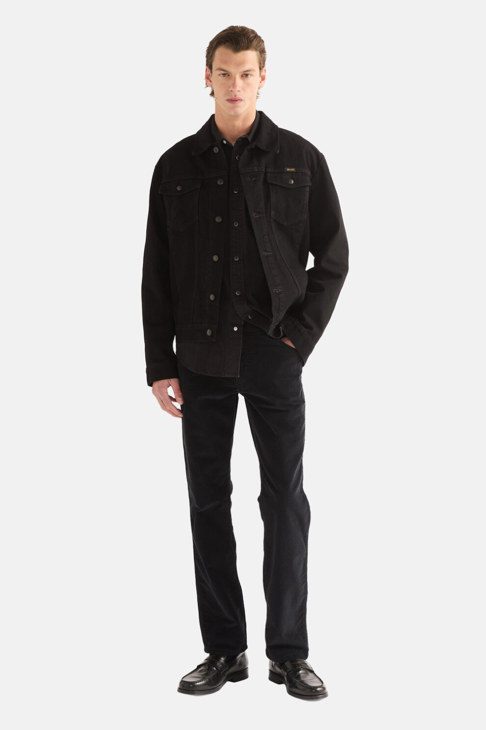 MUŠKARCI - Traperice - Wrangler W112370723 traperice - Crna - Straight
