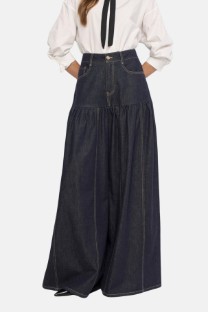 ŽENE - Hlače - Salsa wide skirt hlače - Duge hlače - Plava