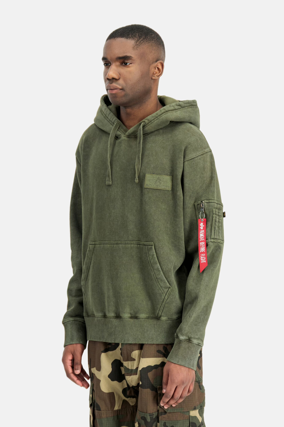 MUŠKARCI - Majice - Alpha Industries majica - Dugi rukavi - Zelena