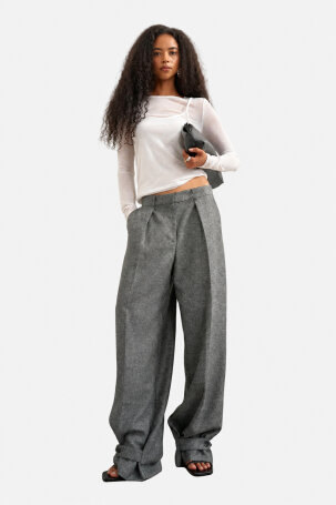 ŽENE - Hlače - Topshop hlače - Duge hlače - Siva