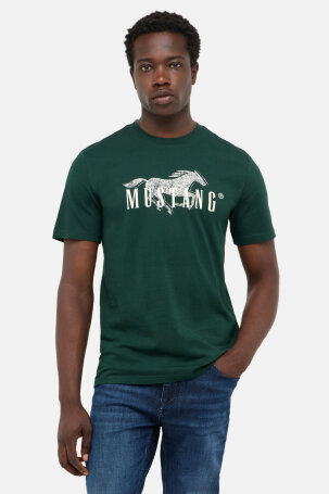MUŠKARCI - Majice - Mustang Austin majica - Kratki rukavi - Zelena