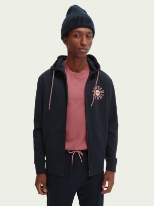 Hoodie zip tplava QR