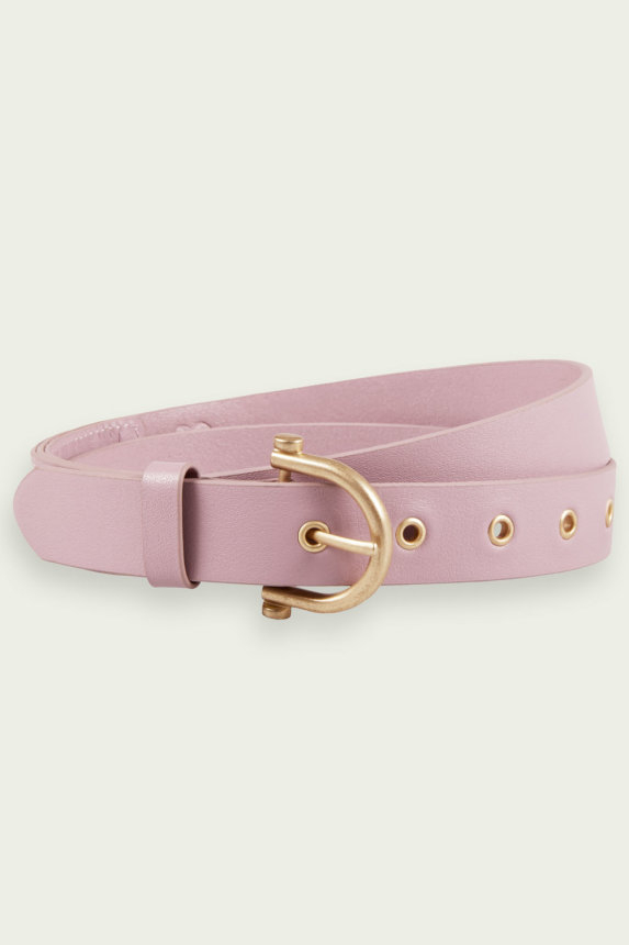 Remen koža pink P22