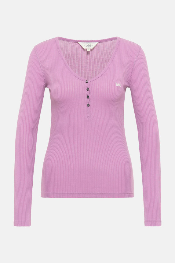MAJICA-LS HENLEY PANSY JZ22