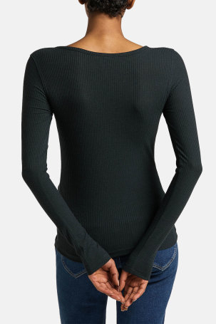 MAJICA-LS HENLEY CHARCOAL JZ22