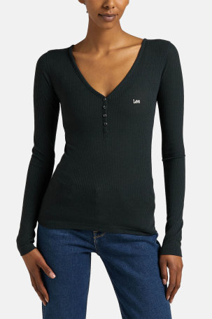 MAJICA-LS HENLEY CHARCOAL JZ22
