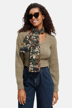 Marama floral crna W22