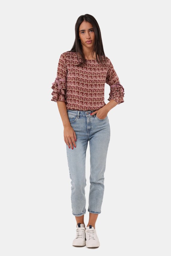 Bluza s volanima i rips trakom