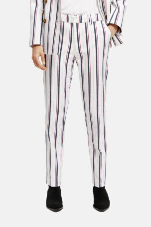 Lowry - Mid-rise slim striped trousers S