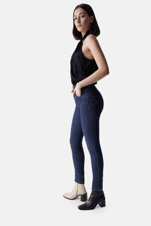 Hlače Push in skinny tamne stretch SS23