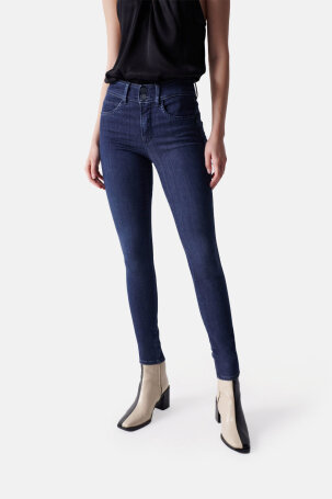 Hlače Push in skinny tamne stretch SS23