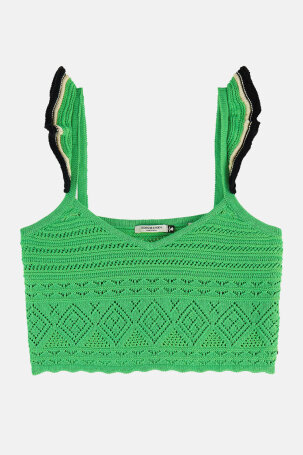Crop top knit zeleni S23