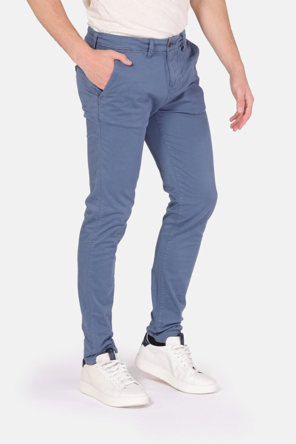 MUŠKARCI - Hlače - Mustang Chino Cigarette hlače - Duge hlače - Plava