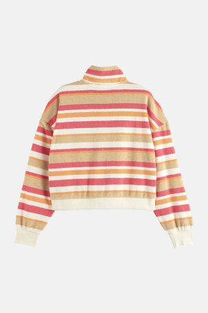 Half zip towelling sweater